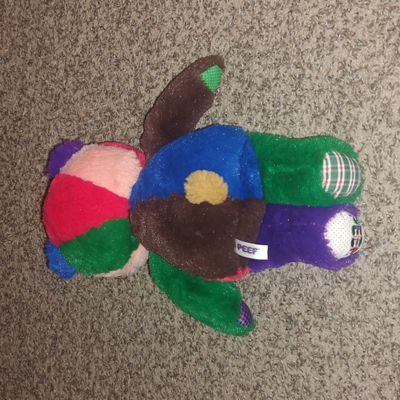 Peef The Christmas Bear Plush 1996 Squeaker 7" Tom Hegg Vintage Stuffed Animal - Picture 3 of 6